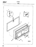 DOOR Diagram and Parts List for CFC09M7HW0  Frigidaire Freezer