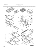 SHELVES Diagram and Parts List for GS18HTZCSB2  Frigidaire Refrigerator