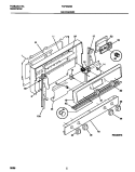 BACKGUARD Diagram and Parts List for FGF352SBWB  Frigidaire Range