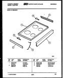 COOKTOP PARTS Diagram and Parts List for 31-6969-00-02  Tappan Range
