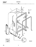 TUB Diagram and Parts List for MDB421RFS4  Frigidaire Dishwasher