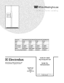 COVER Diagram and Parts List for WRS23MW3AQA  Westinghouse Refrigerator
