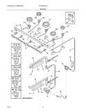 BURNER Diagram and Parts List for FPGF3685LSA  Frigidaire Range