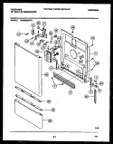 DOOR PARTS Diagram and Parts List for DW6500AWW1  Frigidaire Dishwasher