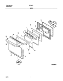 DOOR Diagram and Parts List for FEF365AQB  Frigidaire Range