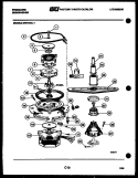 MOTOR PUMP PARTS Diagram and Parts List for DW1800LL-1  Frigidaire Dishwasher