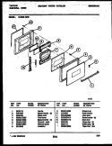 DOOR PARTS Diagram and Parts List for 12-2299-00-06  Tappan Wall Oven