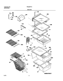 SHELVES Diagram and Parts List for FRS26KF7AB6  Frigidaire Refrigerator