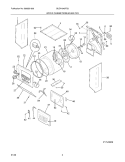 UPPER CABINET/DRUM HEATER Diagram and Parts List for GLEH1642FS2  Frigidaire Washer Dryer Combo