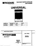 COVER Diagram and Parts List for MGF333BEDC  Frigidaire Range