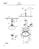 MOTOR & PUMP Diagram and Parts List for GLDB957AS2  Frigidaire Dishwasher