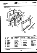 DOOR PARTS Diagram and Parts List for RG32BNW1  Frigidaire Range