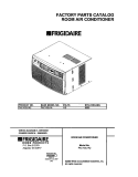 COVER Diagram and Parts List for FAC103J1A2  Frigidaire Air Conditioner