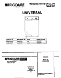 COVER Diagram and Parts List for MWS445RET0  Frigidaire Washer
