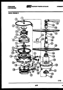MOTOR PUMP PARTS Diagram and Parts List for DW3350LW2  Frigidaire Dishwasher