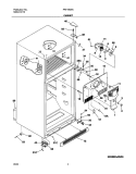 CABINET Diagram and Parts List for FRT18G5AW7  Frigidaire Refrigerator