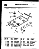 COOKTOP PARTS Diagram and Parts List for 72-3657-00-04  Tappan Range