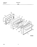 DOOR Diagram and Parts List for FGF368CXASA  Frigidaire Range