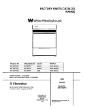 COVER Diagram and Parts List for WLF303PHDC  Westinghouse Range