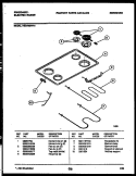 COOKTOP AND BROILER PARTS Diagram and Parts List for REG435WRW1  Frigidaire Range