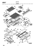 SHELVES Diagram and Parts List for GRT21PRHD4  Gibson Refrigerator