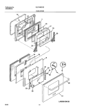 OVEN DOOR Diagram and Parts List for PLCF489CCB  Frigidaire Range