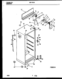 CABINET PARTS Diagram and Parts List for MRT17DHAD0  Frigidaire Refrigerator