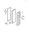 FREEZER DOOR Diagram and Parts List for MRS20PRCD0  Frigidaire Refrigerator