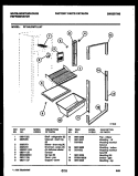 SHELVES AND SUPPORTS Diagram and Parts List for RT114LCW7  Frigidaire Refrigerator
