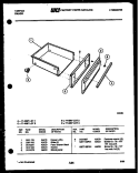 DRAWER PARTS Diagram and Parts List for 77-4987-00-03  Tappan Microwave Oven Combo
