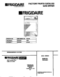 COVER Diagram and Parts List for F32C336CS1  Frigidaire Dryer