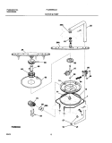 MOTOR & PUMP Diagram and Parts List for PLDS999CC0  Frigidaire Dishwasher