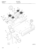 TOP / DRAWER Diagram and Parts List for MEF402WFW3  Frigidaire Range