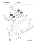 TOP/DRAWER/SMALL DOOR Diagram and Parts List for FFEF4005LWB  Frigidaire Range