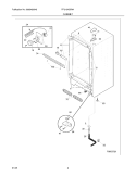 CABINET Diagram and Parts List for FFU12K0DW1  Frigidaire Freezer