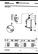 COMPRESSOR PARTS Diagram and Parts List for A06LH5F1  Frigidaire Air Conditioner
