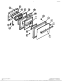 DOOR Diagram and Parts List for KB663LMO  Frigidaire Wall Oven
