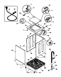 CABINET / TOP Diagram and Parts List for WWX443YBW3  Frigidaire Washer