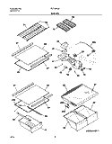 SHELVES Diagram and Parts List for FRT18G5AW2  Frigidaire Refrigerator
