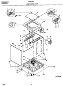 LOWER CABINET / TOP Diagram and Parts List for FLSG72GCS6  Frigidaire Washer Dryer Combo