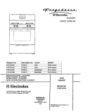 COVER Diagram and Parts List for FGF337AUD  Frigidaire Range