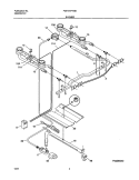 BURNER Diagram and Parts List for FGF311PHSE  Frigidaire Range