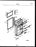 DOOR PARTS Diagram and Parts List for FPGS21TISW0  Frigidaire Refrigerator