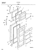 DOOR Diagram and Parts List for FRT22FR4JW0  Frigidaire Refrigerator