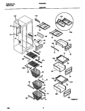 SHELVES Diagram and Parts List for FRS24ZSGB3  Frigidaire Refrigerator