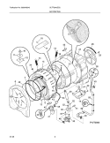 MOTOR / TUB Diagram and Parts List for GLTF2940ES2  Frigidaire Washer