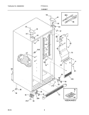 CABINET Diagram and Parts List for FFSC2315LP0  Frigidaire Refrigerator