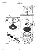 MOTOR & PUMP Diagram and Parts List for MDB121RFM2  Frigidaire Dishwasher