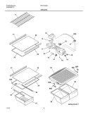 SHELVES Diagram and Parts List for FRT15G4BW2  Frigidaire Refrigerator