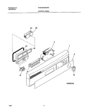 CONTROL PANEL Diagram and Parts List for FDBC56BAS0  Frigidaire Dishwasher